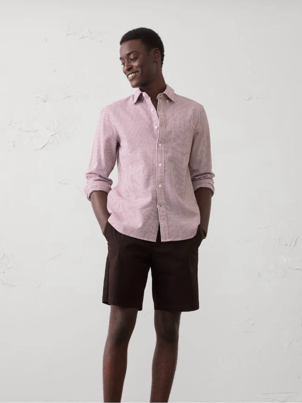 Banana Republic Seersucker shirt. Standard fit